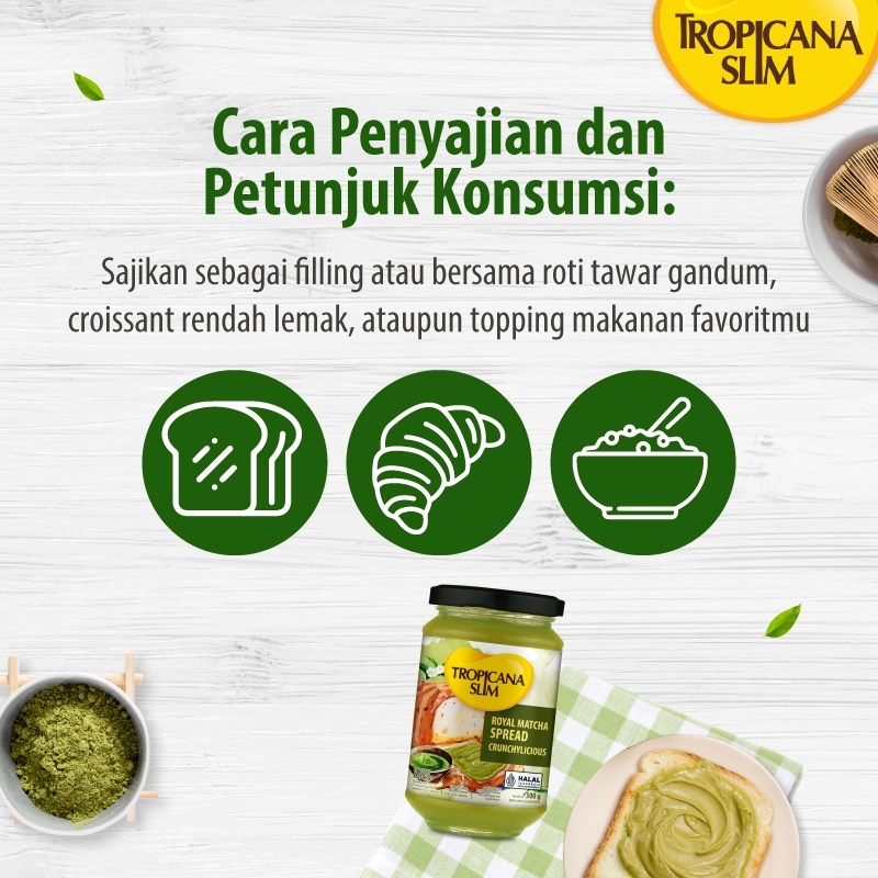 

QH Tropicana Slim Royal Matcha Spread 300 gram - Selai Matcha Bebas Gula Pasir