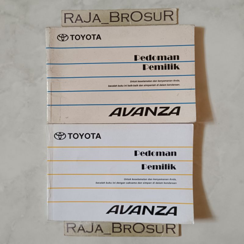 Buku pedoman pemilik/Manual Book Toyota Avanza 2003-2011 ORI Original
