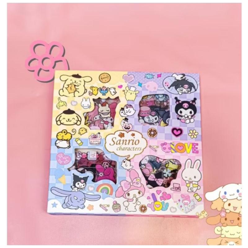 

VM Sticker Sanrio Mix Karakter 1 Box Isi ±100 pcs / Sticker Mainan Karakter