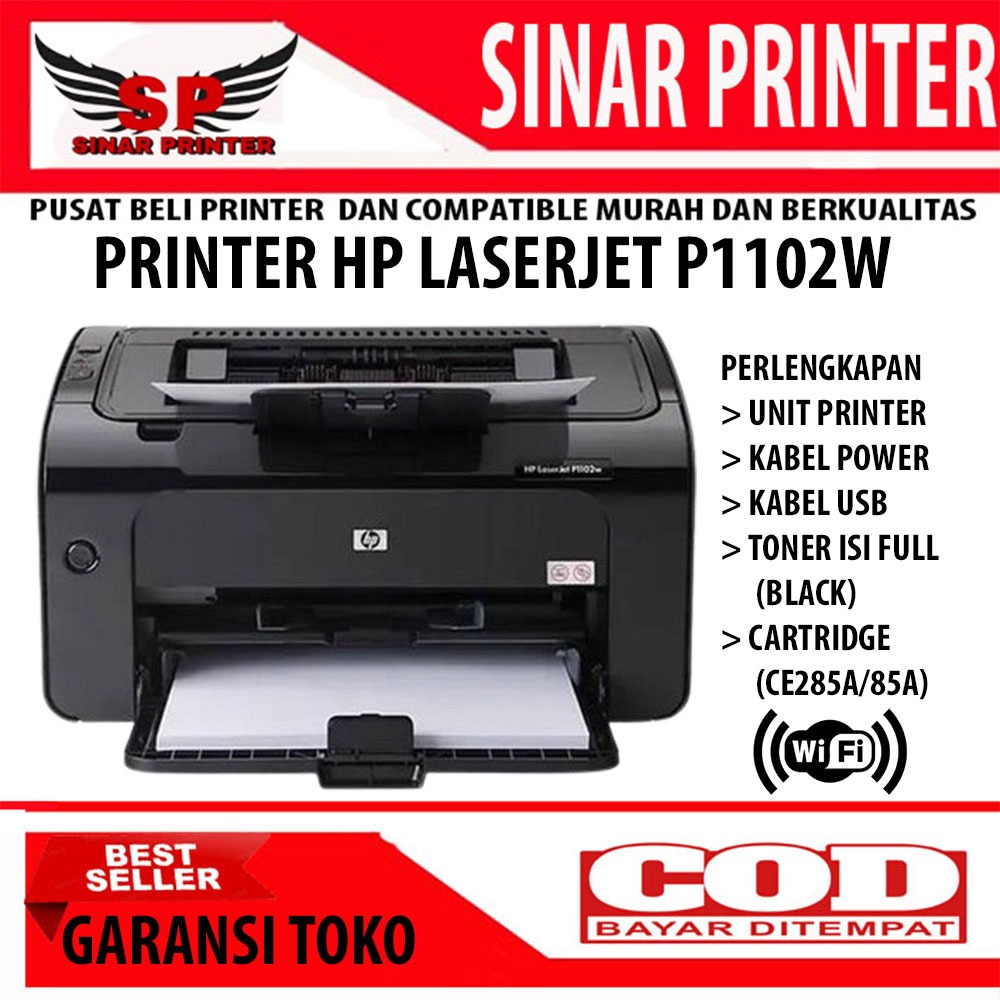 printer hp laserjet p1102w |1102 |1102w |1102 wifi |p1102 |printer wirelles |printer pakai bergransi