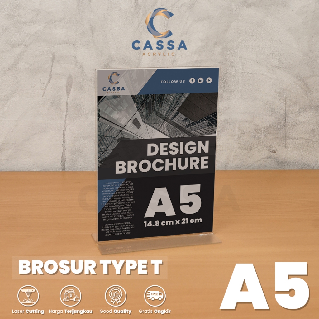 

Tempat Brosur A5 Potrait 1,5mm 2 Sisi / Tent Holder / Akrilik Display / Tent Card