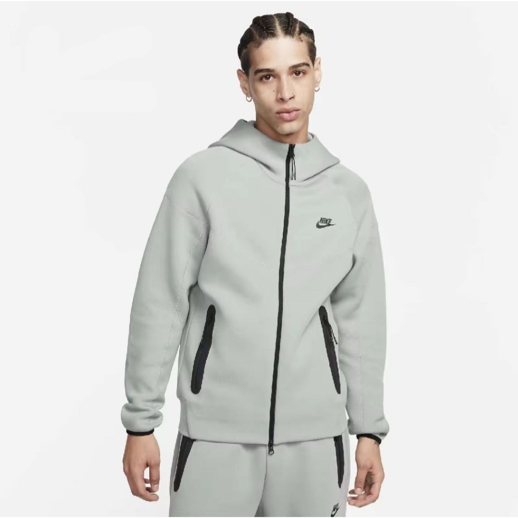 Original Nike Men's Sportswear Tech Fleece Windrunner Full-Zip Hoodie - Mica Green [FB7922-330]