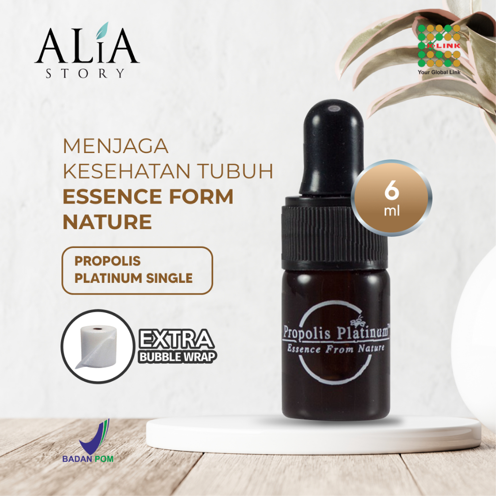 Propolis Platinum K-Link Single Bottle (6 ml) Essence From Nature Air Lebah Alami Propolis Herbal Me