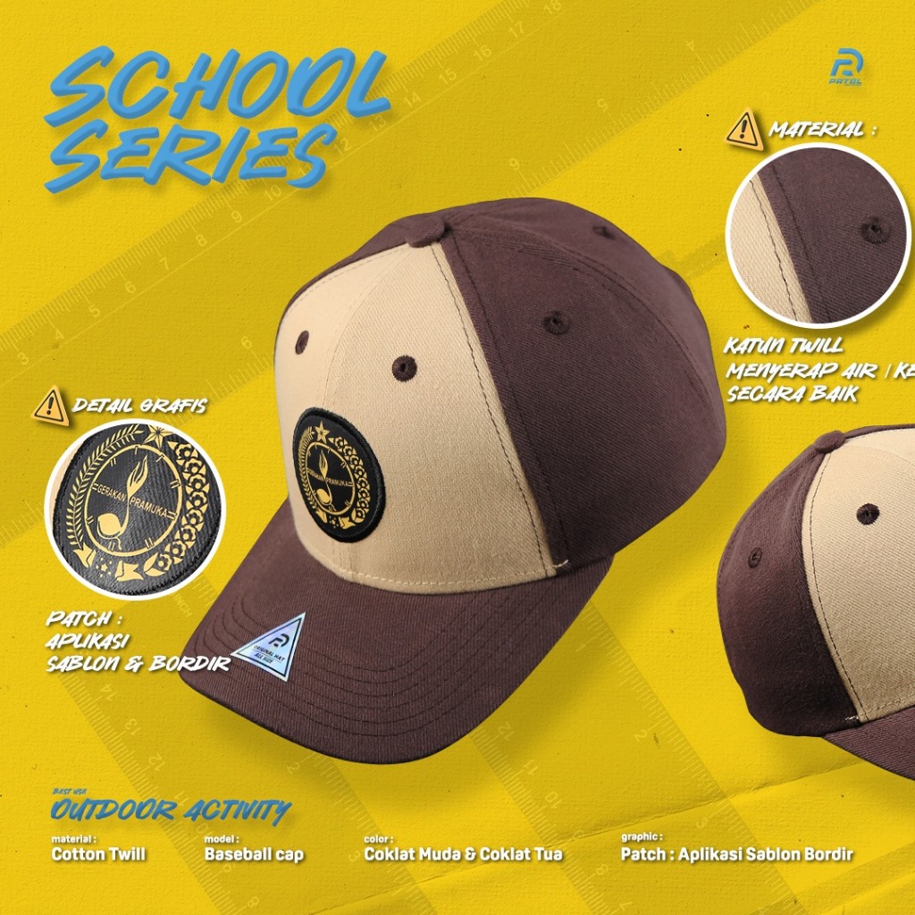 Prtbl Baseball Hat Pramuka Series - Topi Pramuka Dewasa