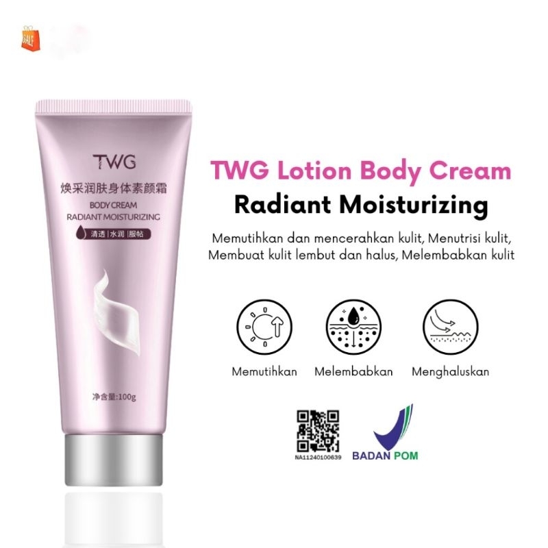 TWG Lotion Pemutih Badan [BPOM] Whitening Body Lotion Cream