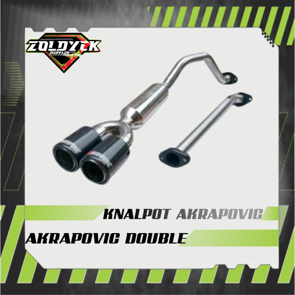 KNALPOT MOBIL RACING AKRAPOVIC DOUBLE AVANZA, XENIA, TERIOS, RUSH