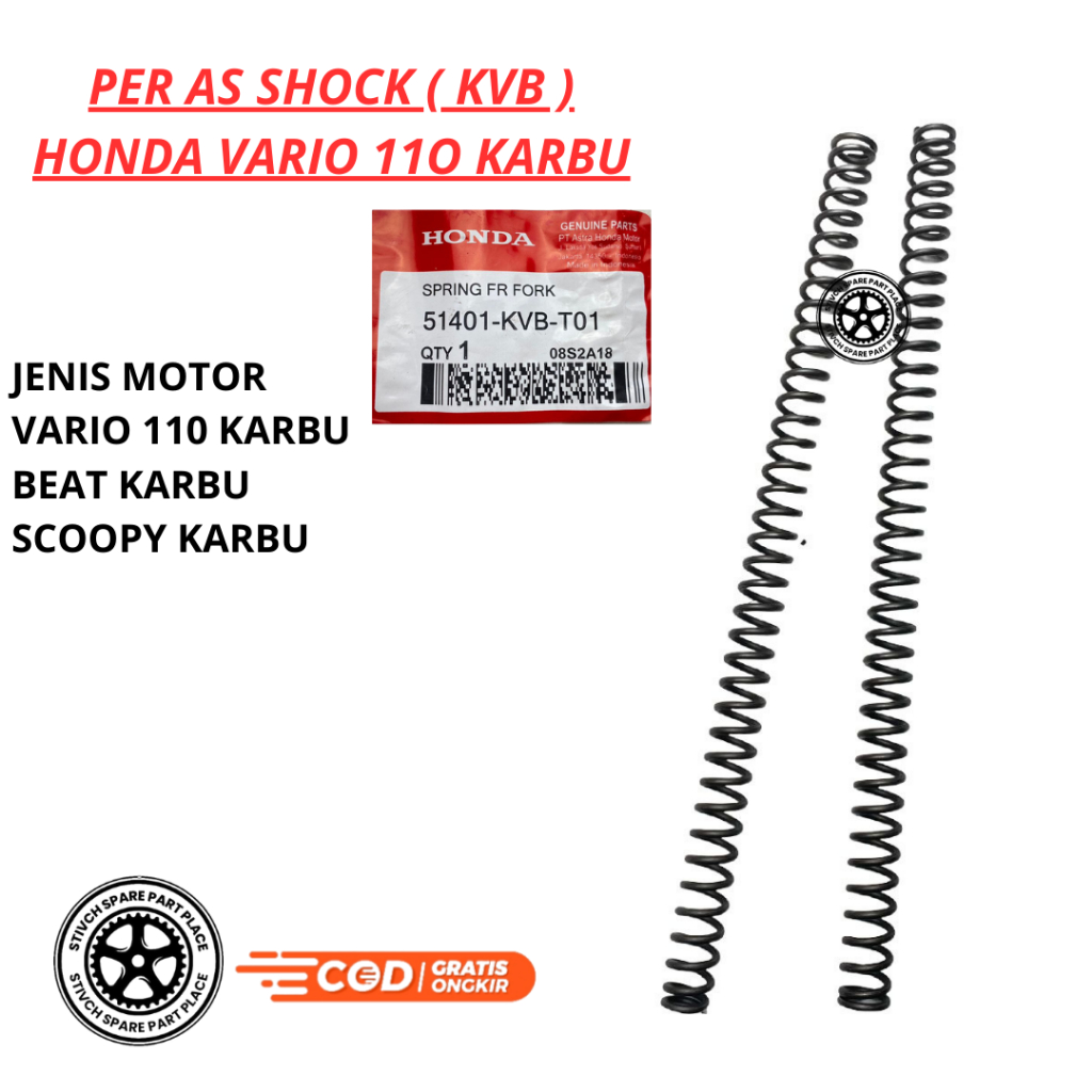 PER AS SHOCK DEPAN HONDA VARIO 110 OLD / BEAT KARBU / SCOOPY KARBU / PER AS SHOK VARIO 110 KARBU / B