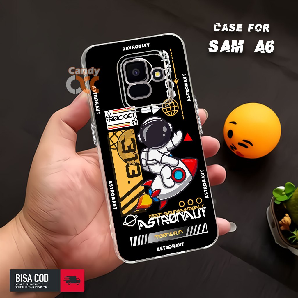 Case SAMSUNG A6 - Casing SAMSUNG A6 - Motif ASTRONAUT - Softcase Premium - Case Hp - Casing Hp - Cas