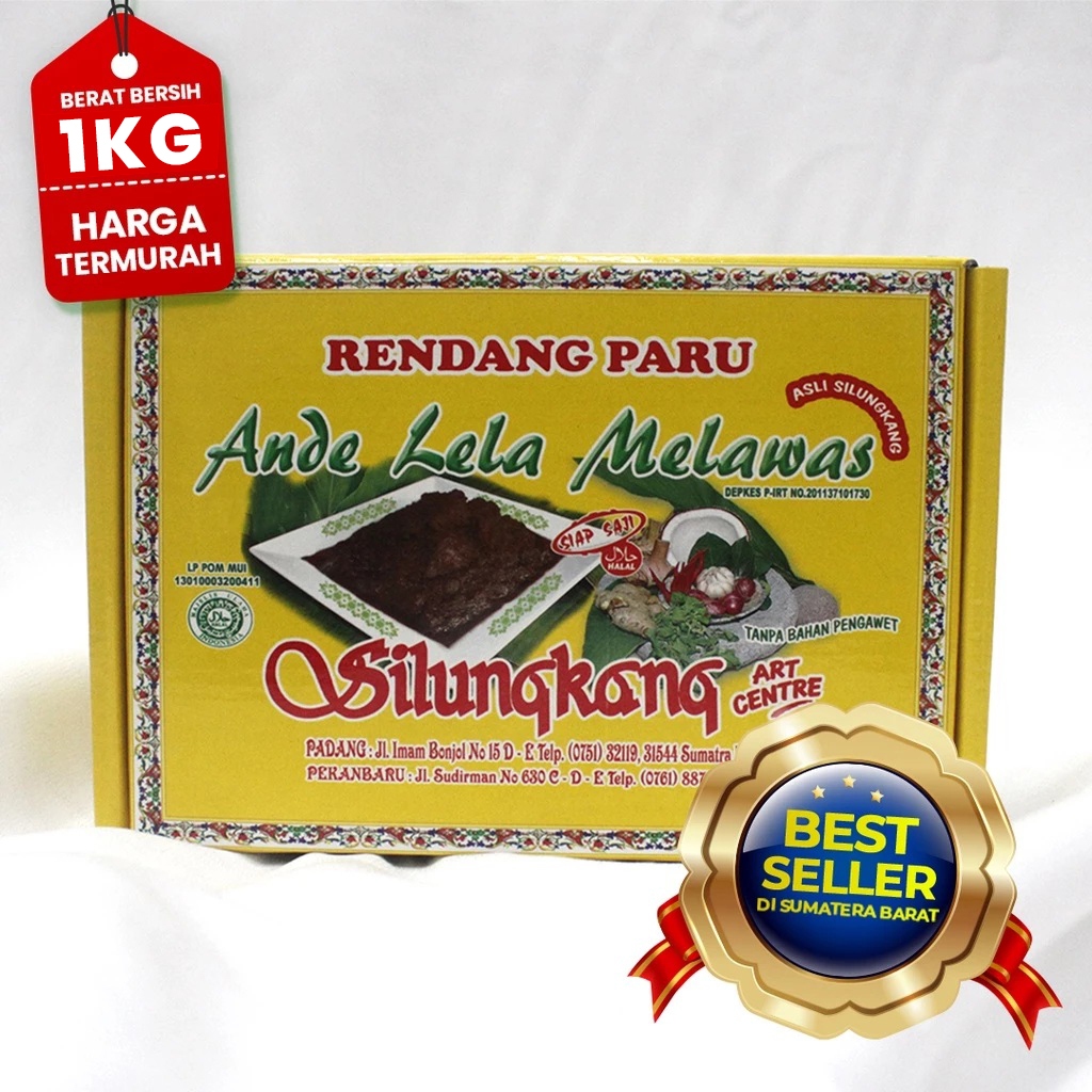 

[ 1 Kg ] Rendang Paru Asli Padang "Ande Lela Melawas" Khas Silungkang Sumatera Barat | 1 Kilogram | Rendang Asli Padang | Makanan Siap Saji | Rendang Instan | Masakan Padang