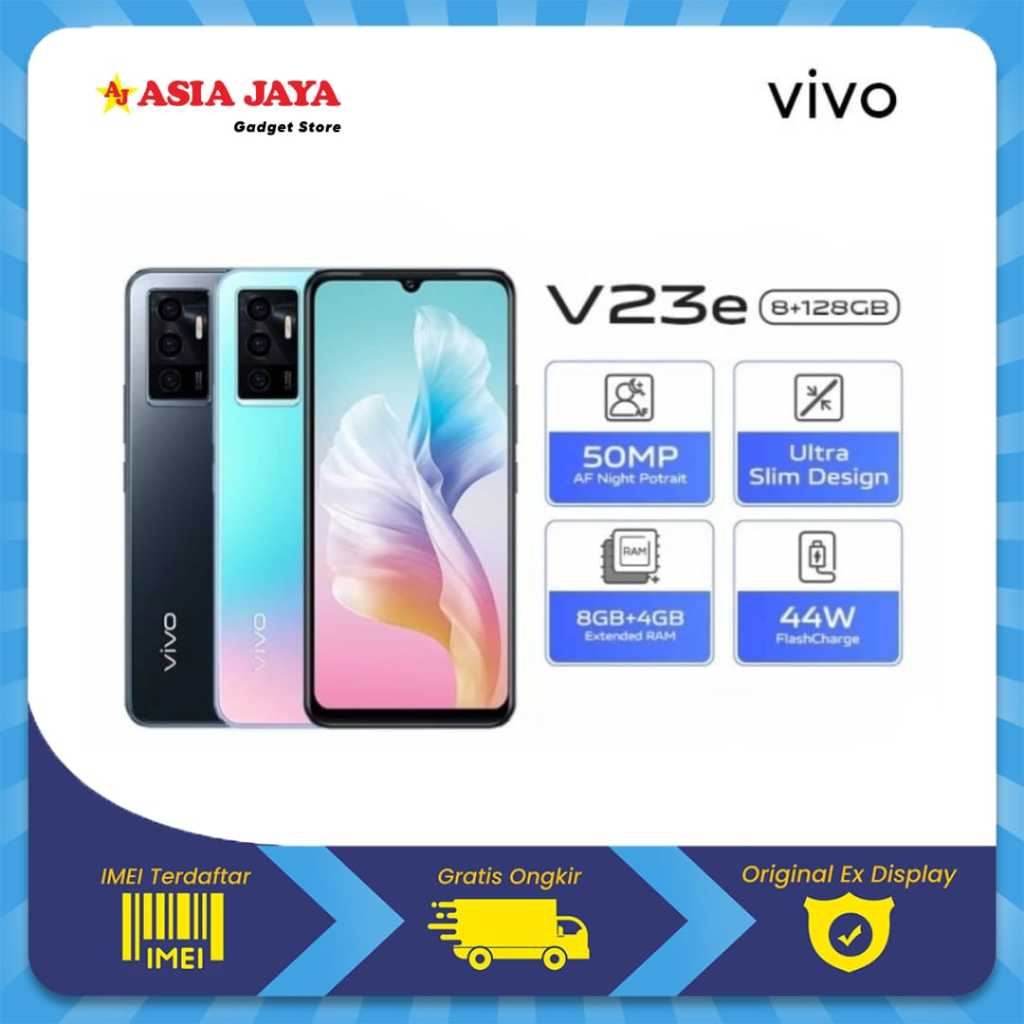 [EX DISPLAY] VIVO V23e (5G) Ram 8/128GB Smartphone RAM 8GB/128GB Layar 6.44 inci baterai 4050mah