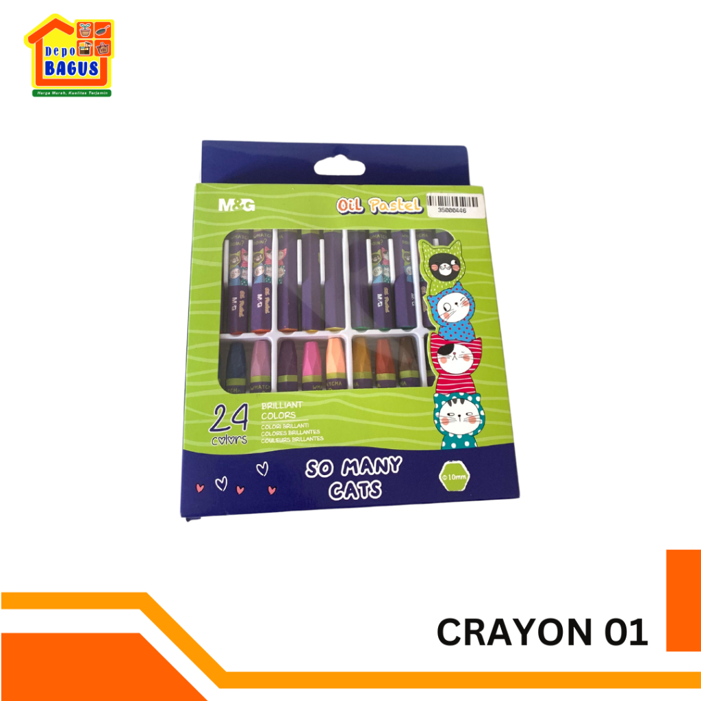 

Crayon Oil Pastel Set 24 Colors, Crayon Anak, Crayon Minyak