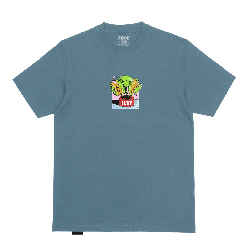Troy Company Tshirt Mineral Blue Venus Flytrap - Kaos Lengan Pendek Kaos Biru Mineral MTD 2841