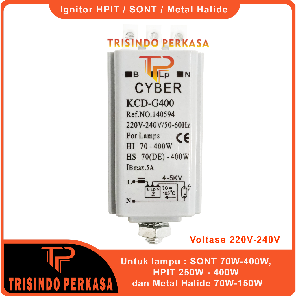 Ignitor Lampu SON SONT SON-T HPIT HPI-T Metal Halide 70-400w