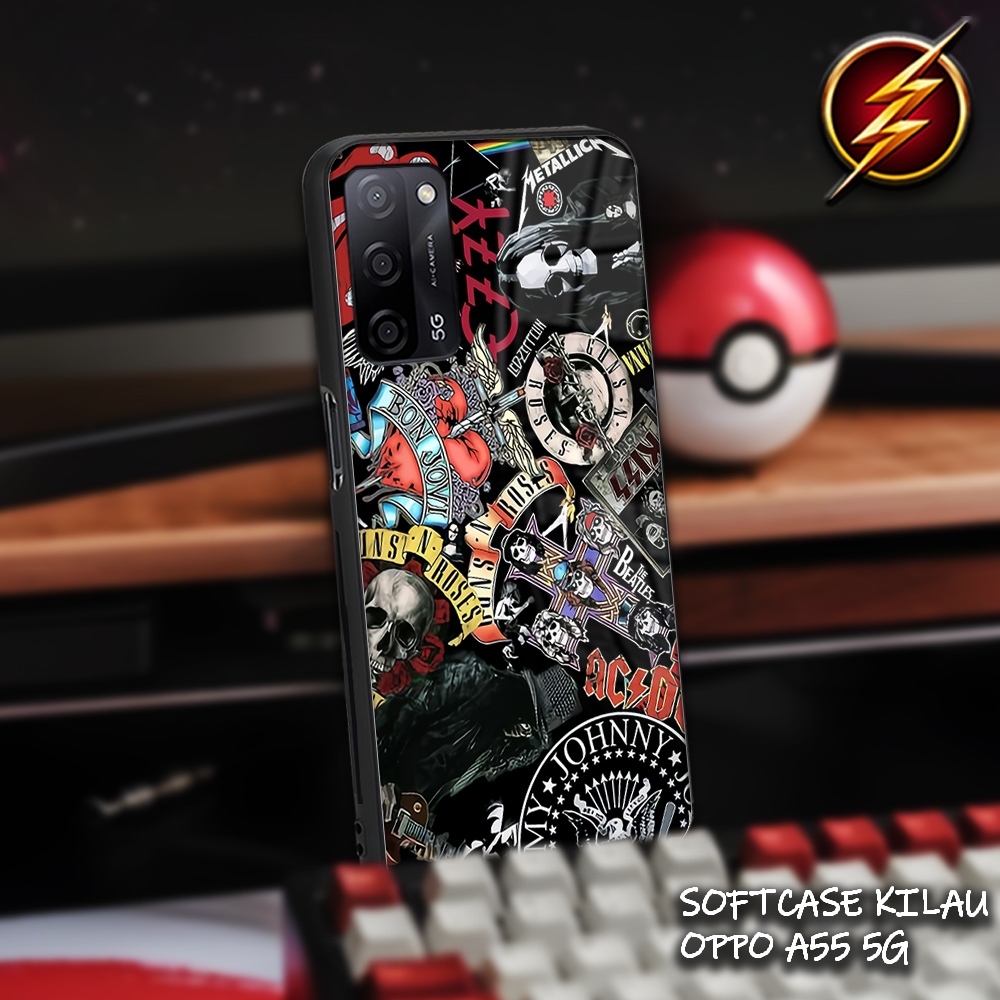 SC55 Softcase Kilau OPPO A55 | Casing Silicon Mika | Kesing Oppo A55 Aesthetic Musik 2 | Case Oppo K