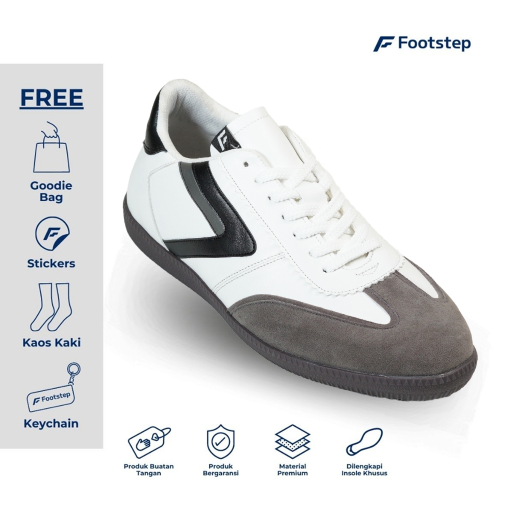 Footstep Footwear Sepatu Pria Sneakers Draken White Original Shoes