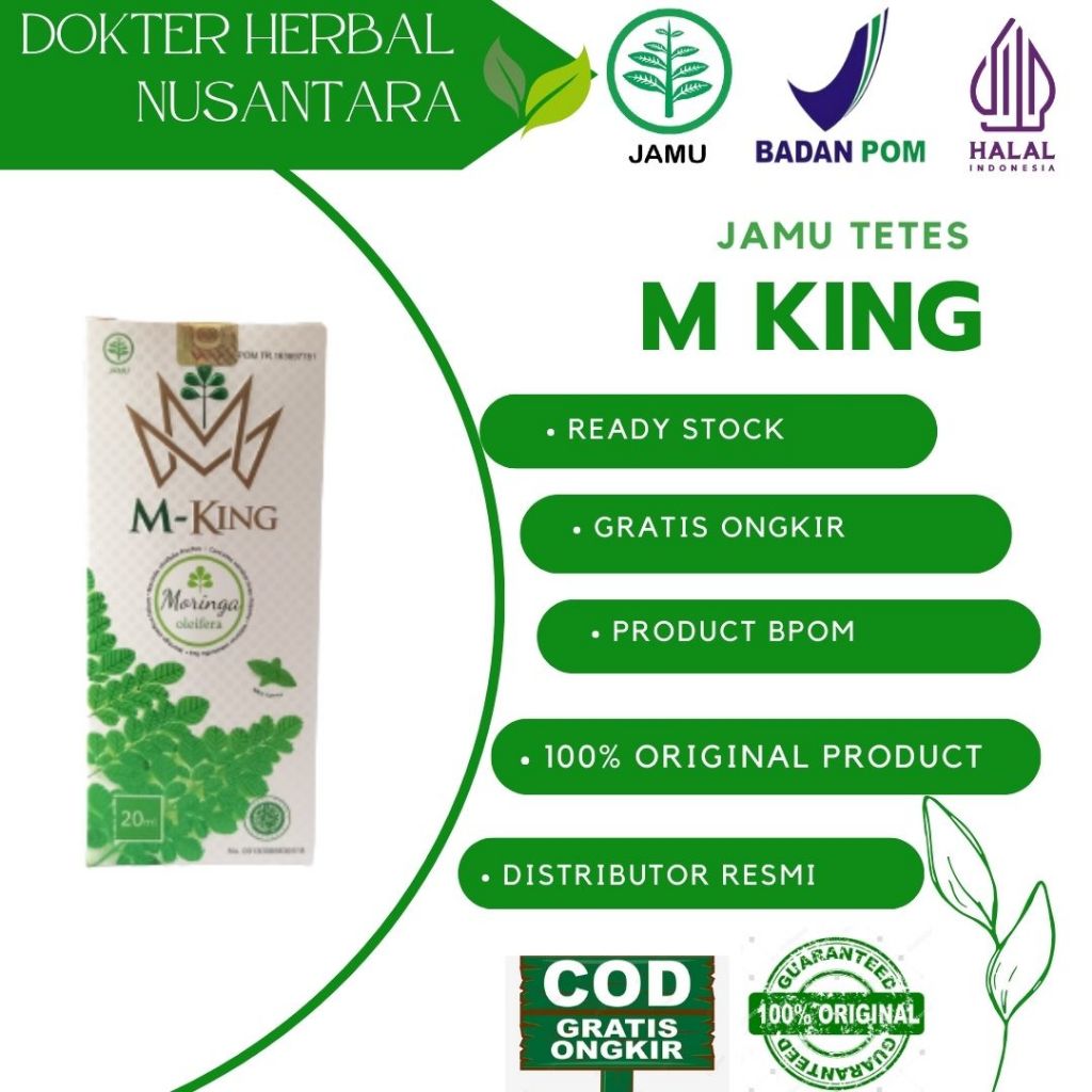 M KING / M KING / MORINGA KING JAMU TETES HERBAL ISI 20 ml ORIGINAL