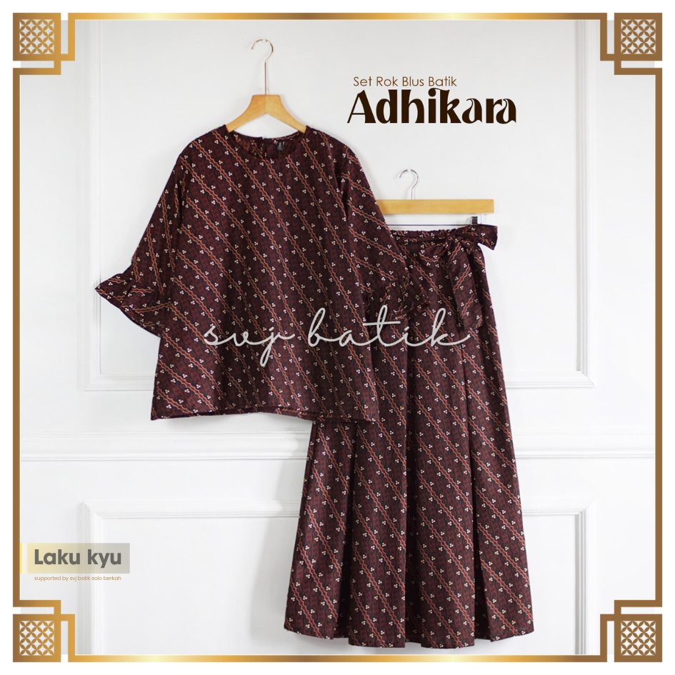 SETELAN BATIK WANITA BATIK SET CENDRAWASIH ROK DAN BLOUSE ORIGINAL BY SVJ MURAH DAN BERKWALITAS