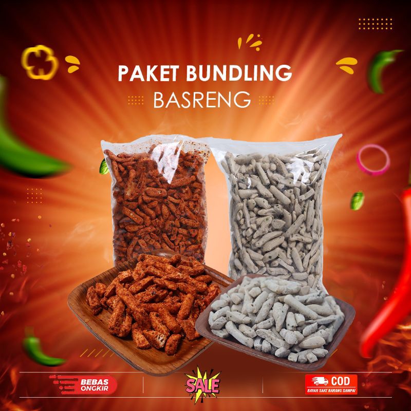 

BASRENG STIK PEDAS DAUN JERUK 1.000GR / BASRENG VIRAL MIX PAKET HEMAT