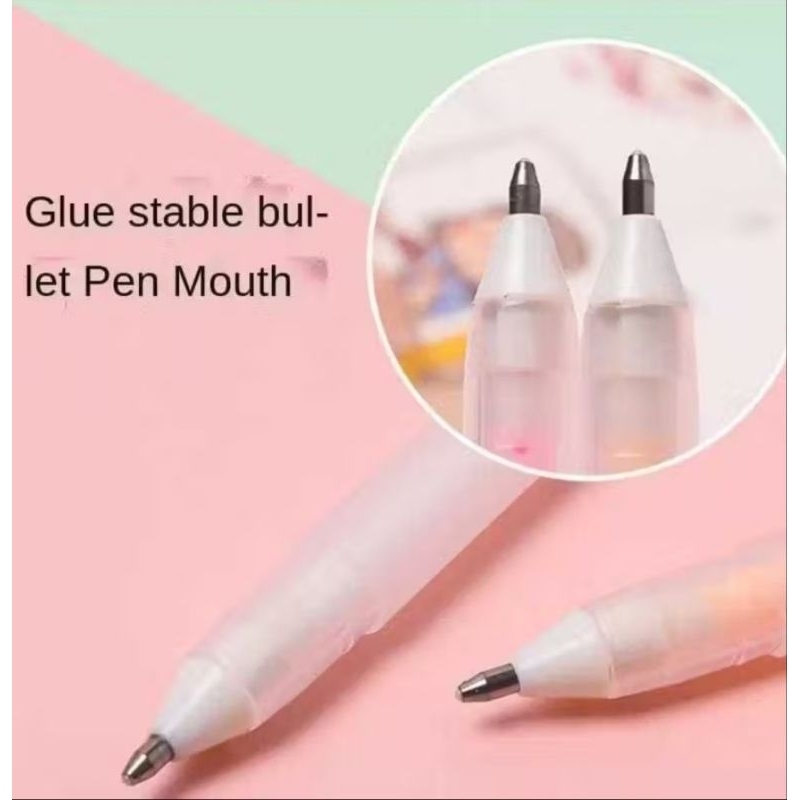 

LP01 Pulpen Lem Cair / Refill lem Pen / Glue Pen Colour Liquid Glue Pen Bolpoin Lem Kertas
