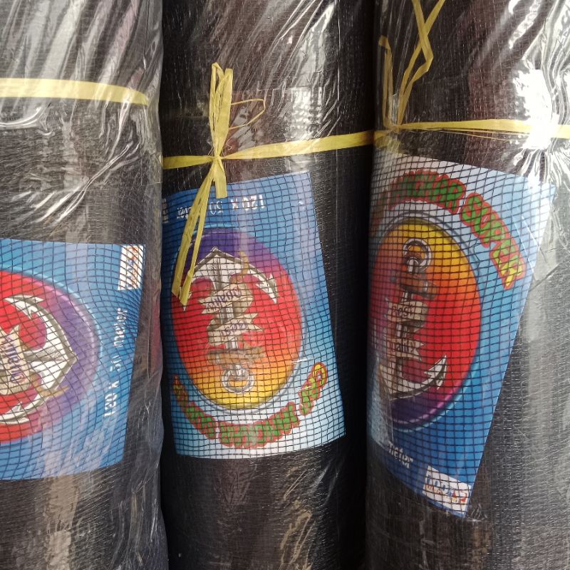 Waring hitam /jaring hitam/jaring ikan cap djangkar panjang 50meter × 120cm