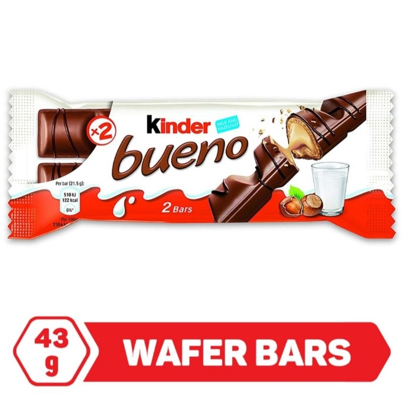 

Kinder Bueno Milk Hazelnut 43g