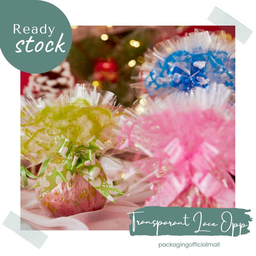 

TRANSPARENT LACE OPP / CELLOPHANE / FLORIST PAPER / KERTAS BUKET BUNGA / WRAPPING WRAPPER