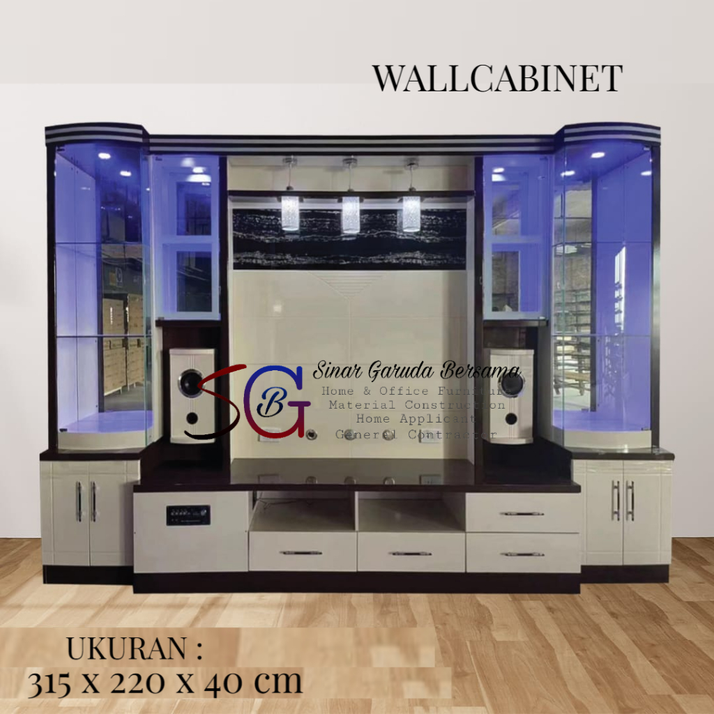 LEMARI BUFFET TV JUMBO MEWAH IMPOR CHINA / WALLCABINET BOFET TV BESAR MODERN / BUFET IMPOR CINA 8878