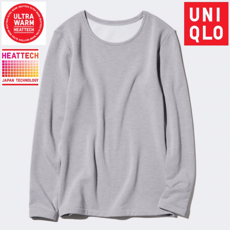 UNIQLO Heattech Women Kaos Long John Wanita Ultra Warm Crew Neck Longjohn