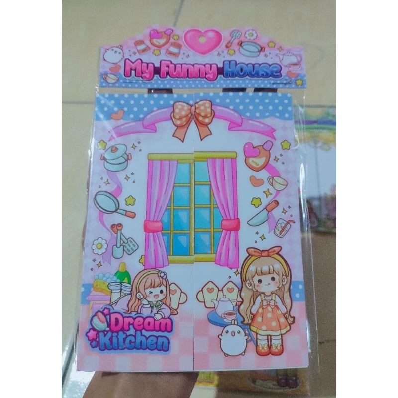 

5pcs sticker bp dress up ruangan my funny house & activity / mainan stiker tempel