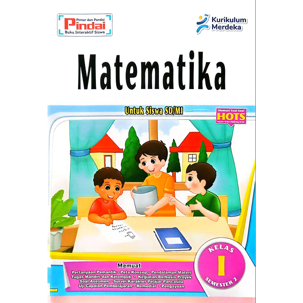 Buku LKS Matematika kurikulum Merdeka Kelas 1 SD/MI Semester 2
