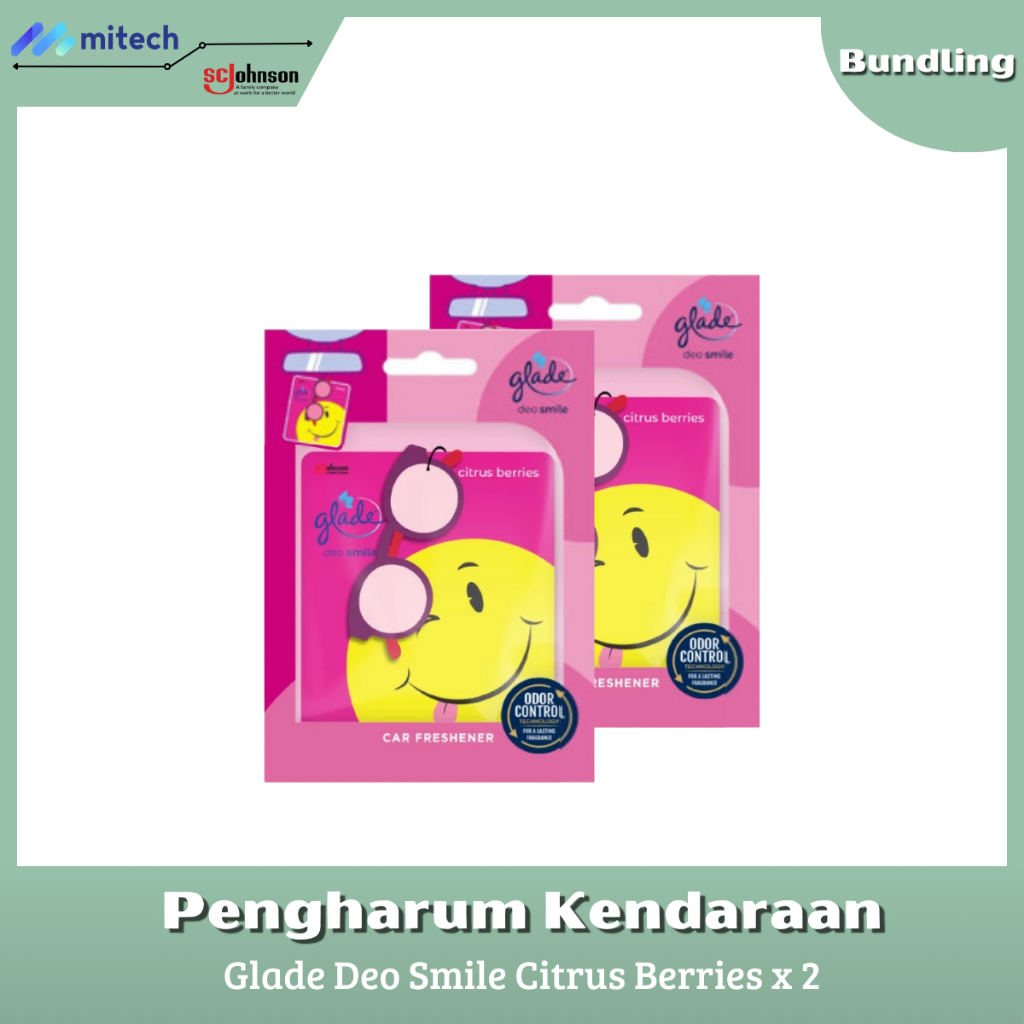 Glade Deo Smile Pengharum Mobil Gantung Citrus 8g x 2pcs