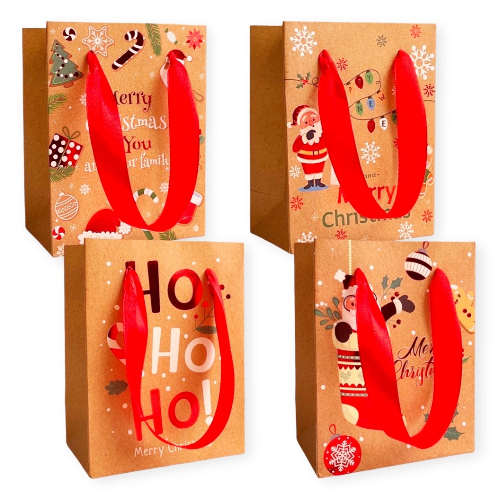 

Kantong Kertas / Paper Bag Natal Santa Coklat 12x15.5x6.8cm 70200400