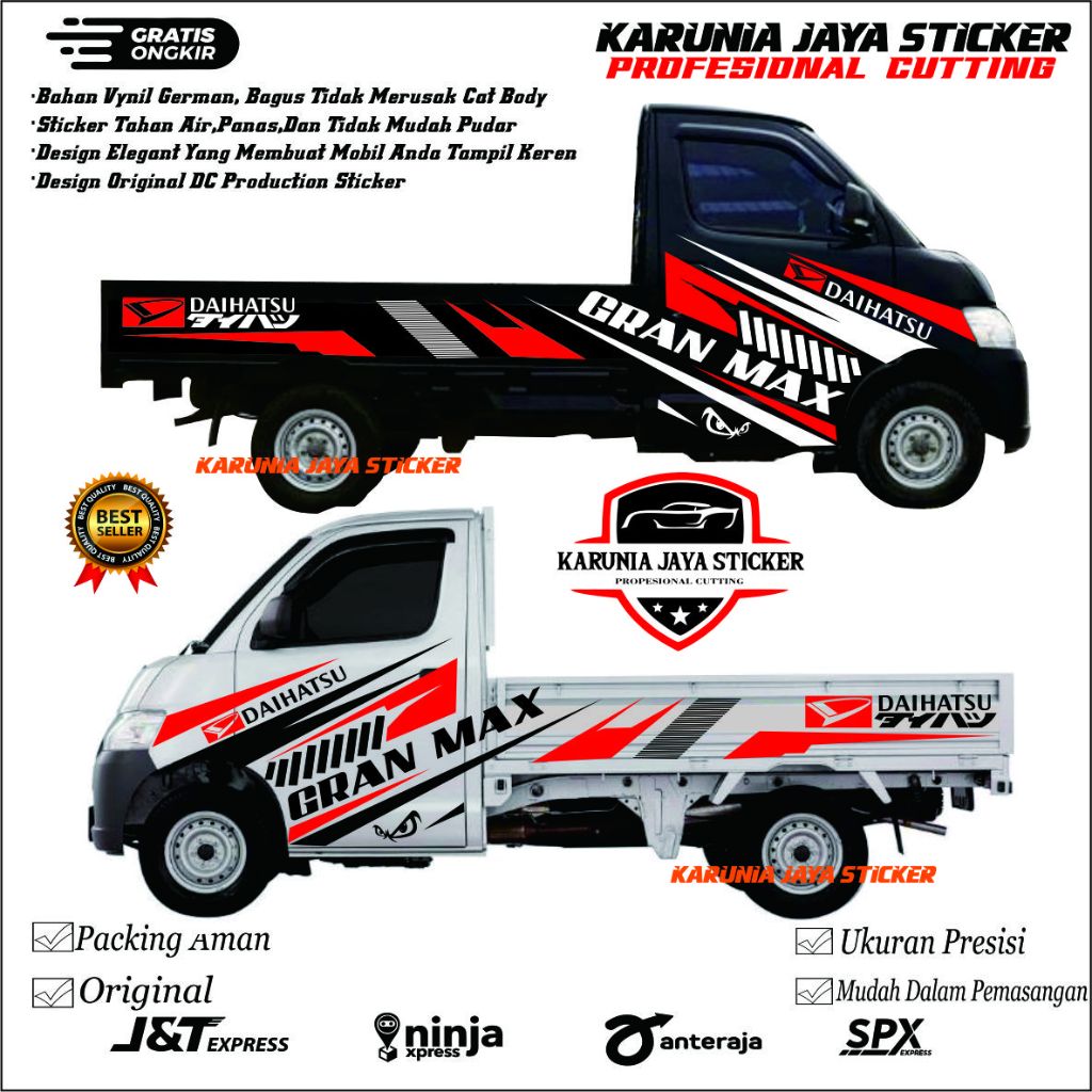 stiker cutting pickup apv granmax stiker variasi all mobil pick up