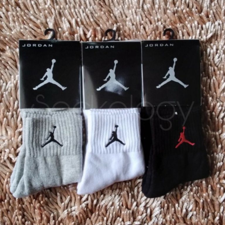 KODE R58J min 3 29 Kaos kaki sport branded Jordan bordir 34 tebal quality premium