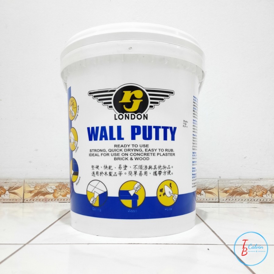 Plamir Tembok RJ London 25 kg / Wall Putty / Dempul Tembok 25kg