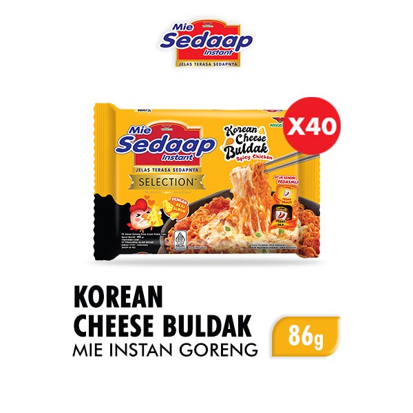 

Sedaap Mie Instan Goreng Korean Cheese Buldak 86 gr
