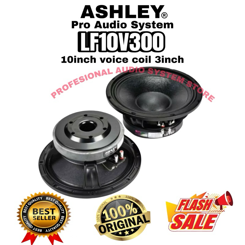 SPEAKER ASHLEY KOMPONEN 10INCH 10 INCH LF10V300 LF 10 V 300 LF 10V300 ORIGINAL ASHLEY