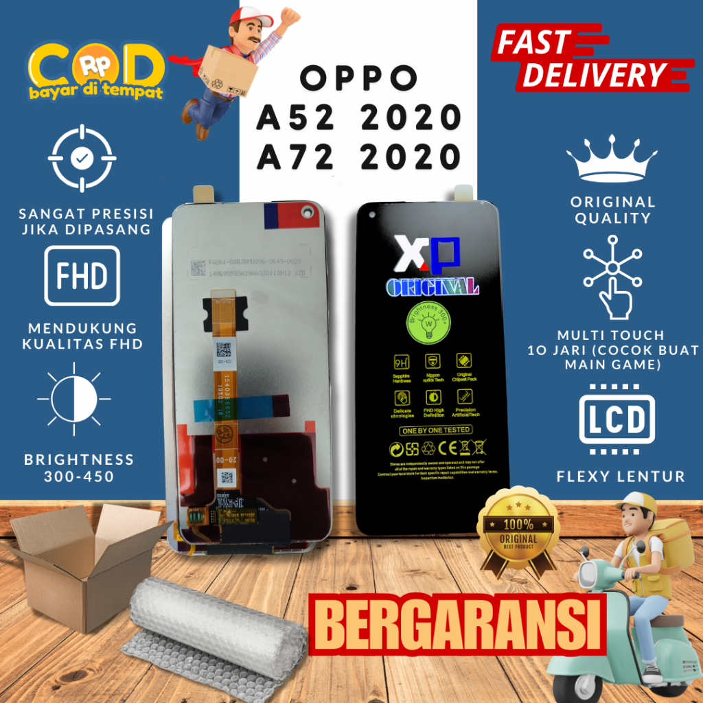 LCD OPPO A52 2020/A72 2020/A92 ORIGINAL FULLSET TOUCHSCREEN BERGRANSI-ORI 100%