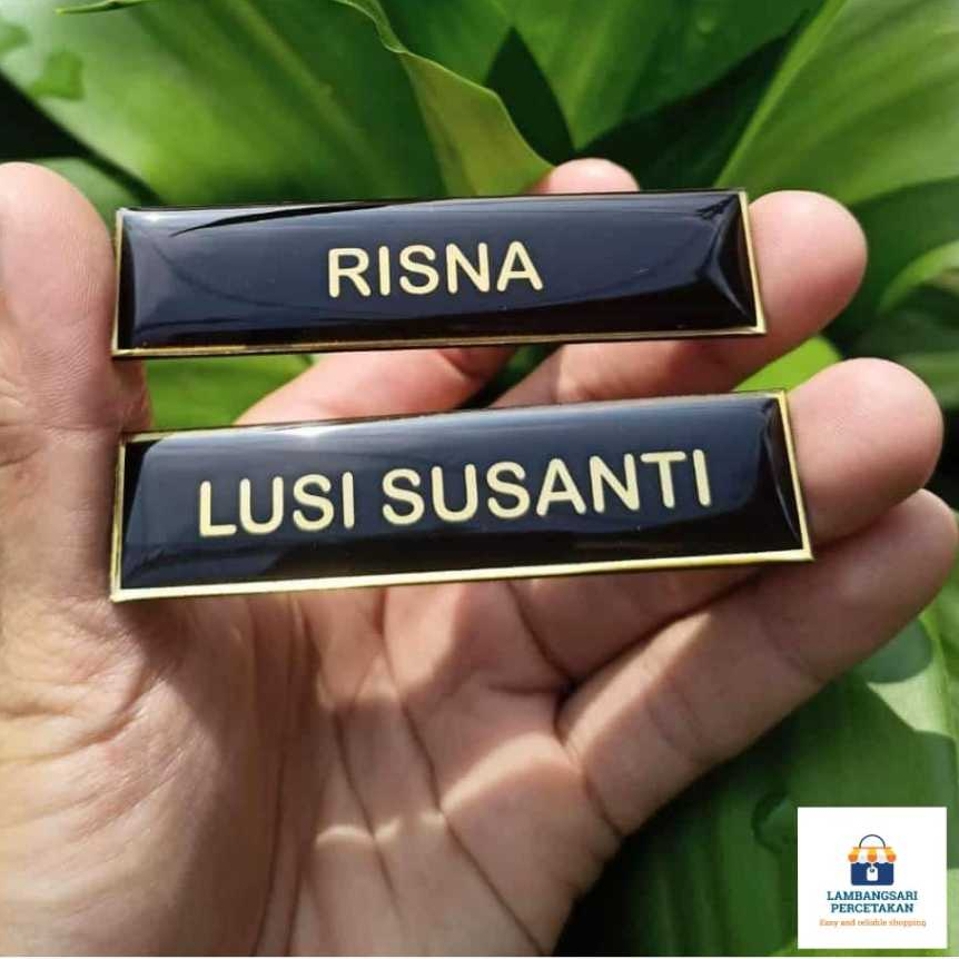 

[KHUSUS SAMEDAY/INSTAN] NAME TAG STAINLESS / PAPAN NAMA DADA STAINLESS/KUNINGAN BISA COSTUM