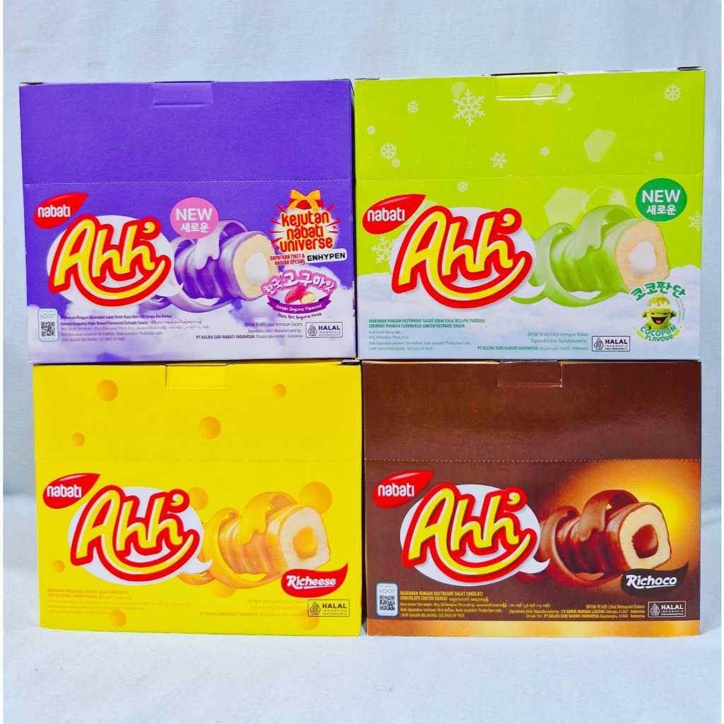 

Richeese Nabati Ahh / Richoco Nabati Ahh / Korean Goguma / Cocopan (1 Box isi 20 Pcs)