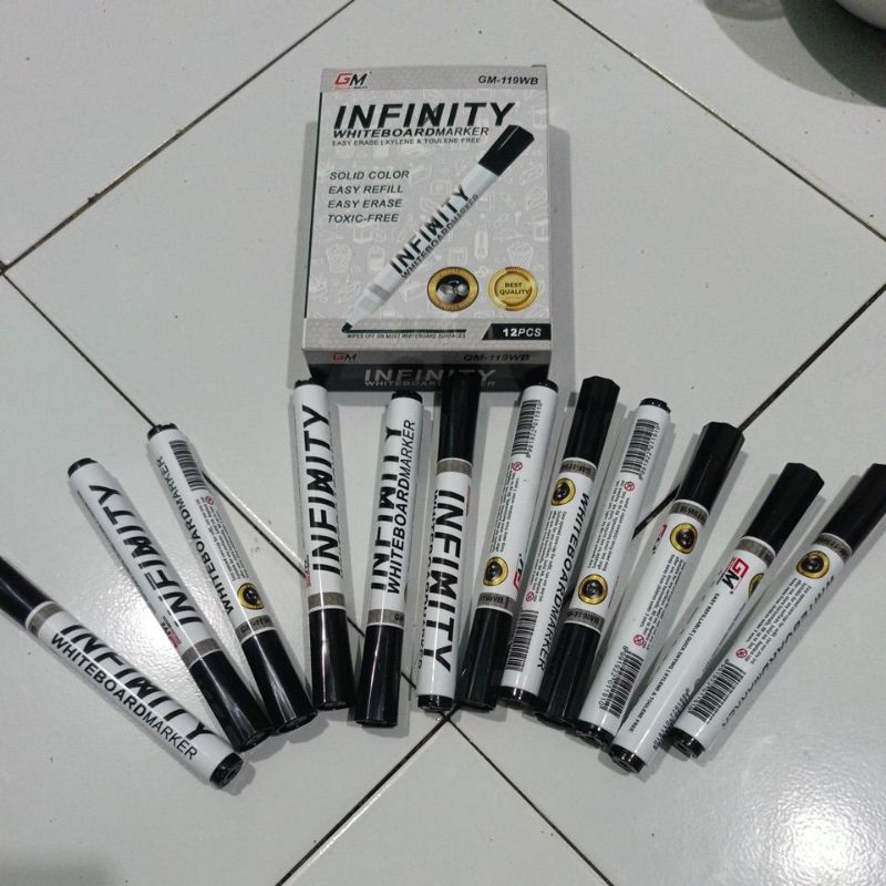

spidol whiteboard marker GM INFINITY / spidol papan (12PCH)