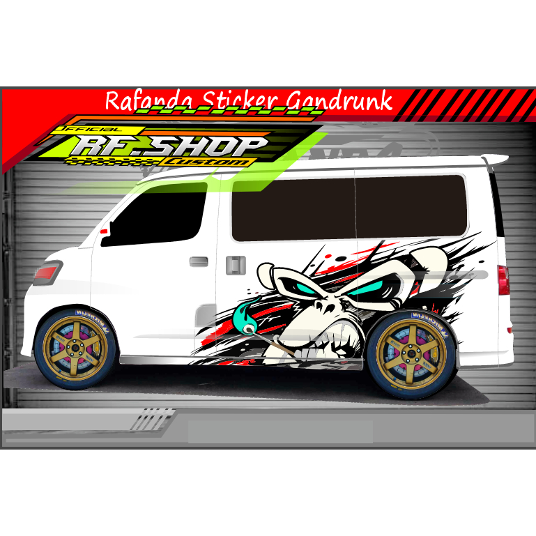 STIKER DECAL GRANDMAX BLINDVAN LUXIO APV AVANZA DLL