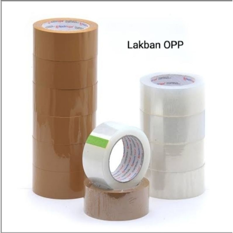 

Lakban / Isolasi Nachi 2 Inch X 90 Y OPP Tape Bening / Coklat