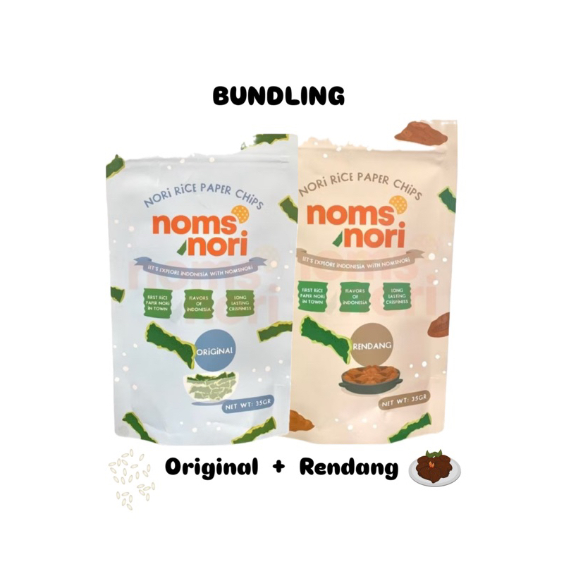 

Noms Original + Rendang Crispy Nori-Rice Paper Chips Mixed With The Taste Of Saltiness