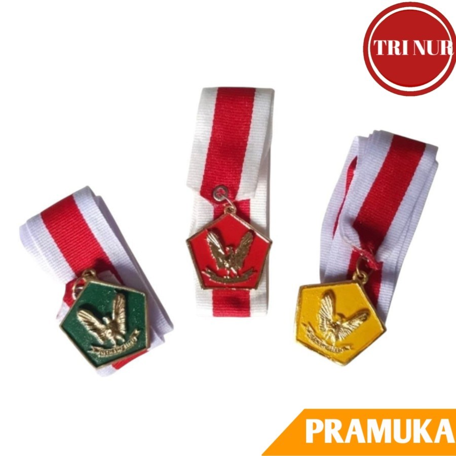 Medali Garuda Pramuka Logam Cor Siaga Penggalang Penegak / Kalung Medali Pramuka Cor