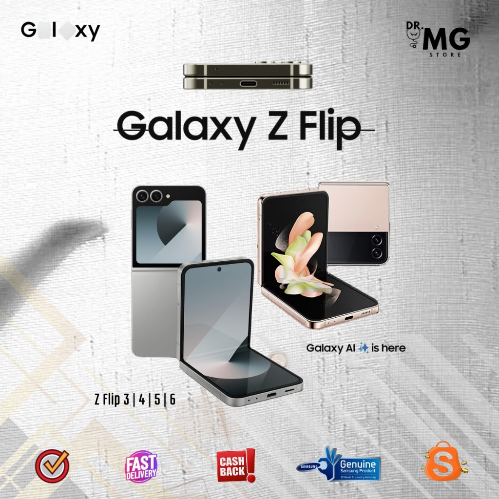 SAMSUNG GALAZY Z FLIP 5 | 4 | 3 512GB 256GB 128GB | SECOND - Z FLIP 3 5G Ex SEIN fullset - Unit Only