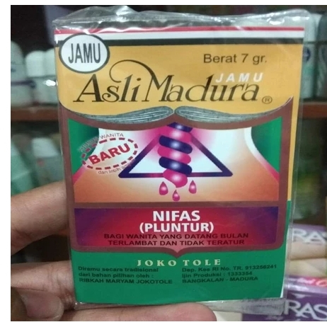 

Jamu Pluntur / nifas serbuk joko tole asli madura isi 20 bungkus
