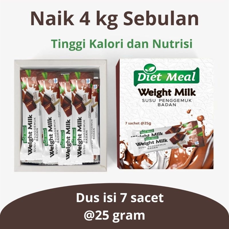 

[PROMO] Dietmeal Weight Milk SUSU PENGGEMUK , ISO 9001 Sachet 25 gram