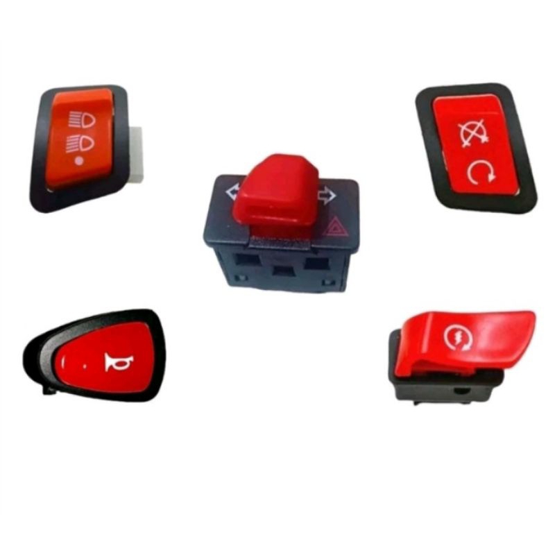 Saklar Tombol Starter Engine Dimmer Warna Merah Vietnam Lampu Beam Switch Dimmer Dim LED Mesin Motor