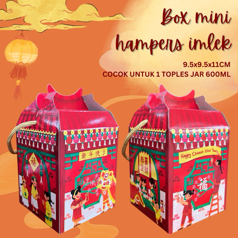 

Box mini hampers imlek isi 1 toples silinder 600ml
